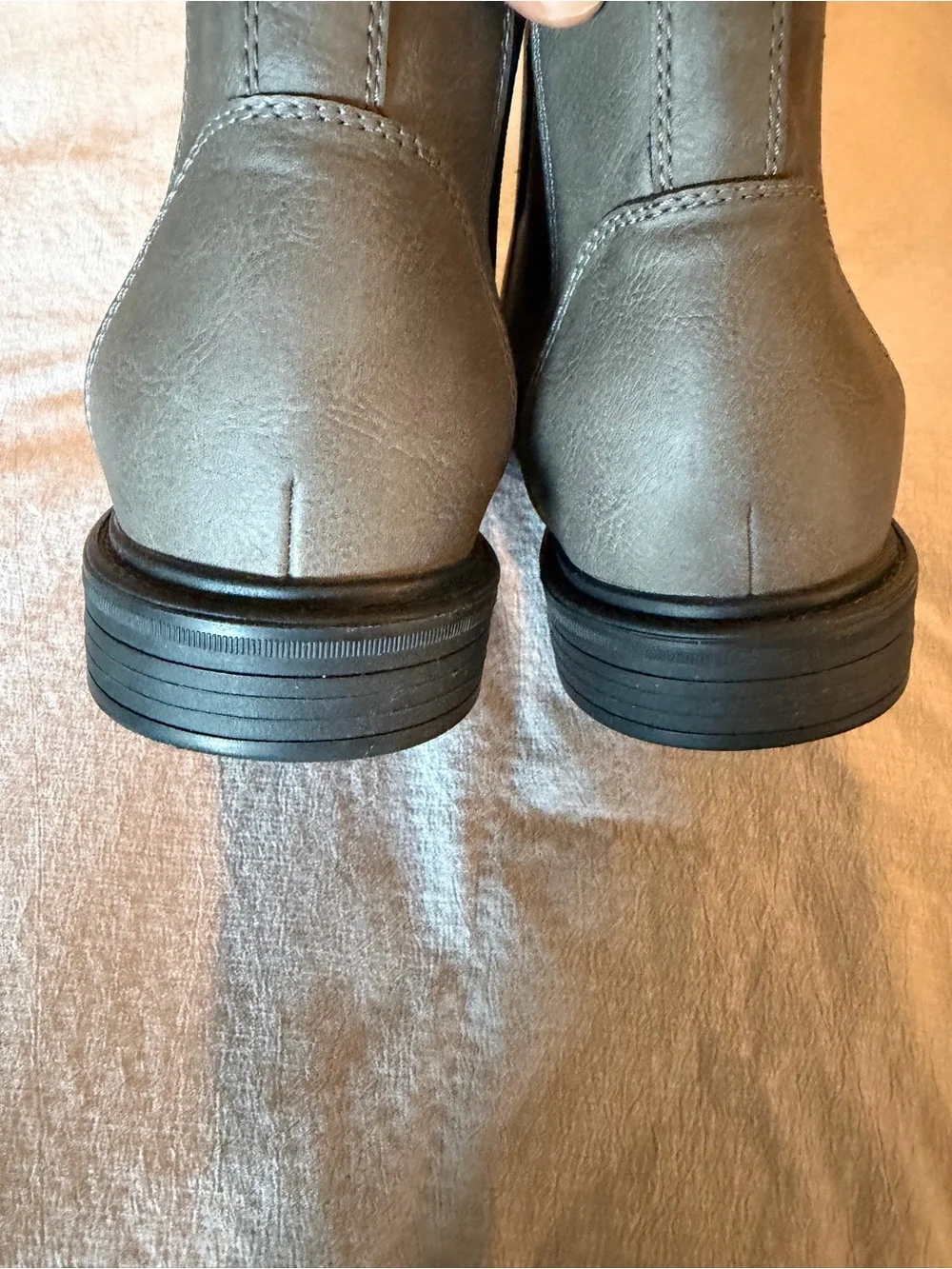 Men's Grey Chukka Boots with Orange Pull Tabs, only worn twice!!